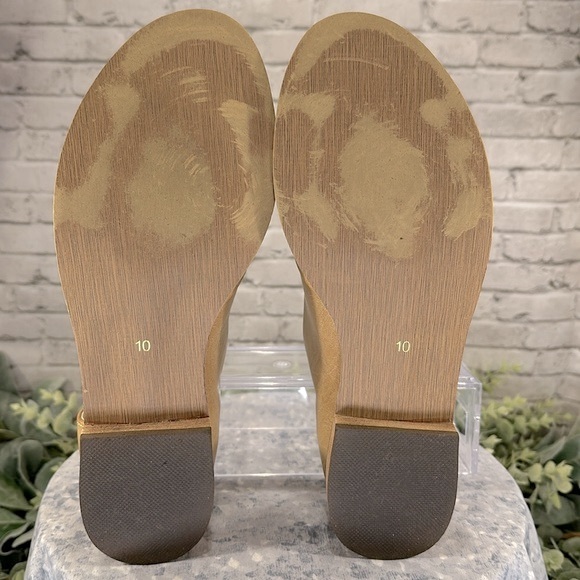 A Rider Girl - Light Caramel Half D’Orsay Open Toe Low Heel Flats WMS 10M✨EUC - Picture 9 of 10